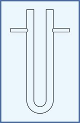 U - Röhre mit zwei Seitenröhren