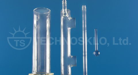 Technical glass, hose connections, glass conoscopes