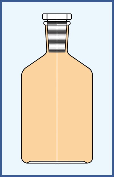 Laborflaschen - Steilbrust - Enghalsflaschen mit eingeschliffenem Stopfen - braun