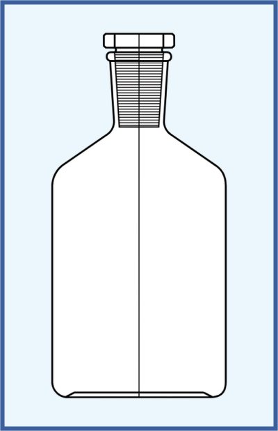 Bottles reagent - Steilbrust - narrow mouth, ground-in flat stopper - clear